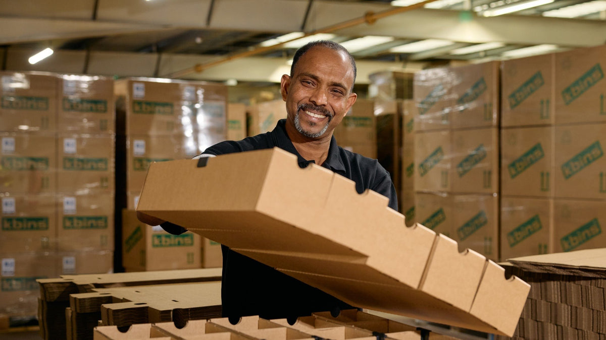 Kbins - Corrugated cardboard & polypropylene storage bins